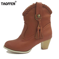 women high heel half short ankle boots party autumn winter botas fashion pointed toe footwear warm boot shoes P19686 size 33-46