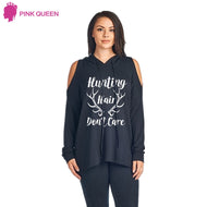 Pinkqueen Winter Autumn Long Sleeve Hooded Letter Christmas antlers Print Shirt Hoode Lady Fresh Spliced Hooded Coat