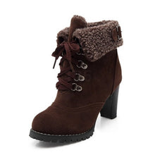 KarinLuna 2017 Small Big Size 32-43 Spike High Heels Fashion Ankle Boots Woman Fur Inside Warm British Style Boots Women Shoes